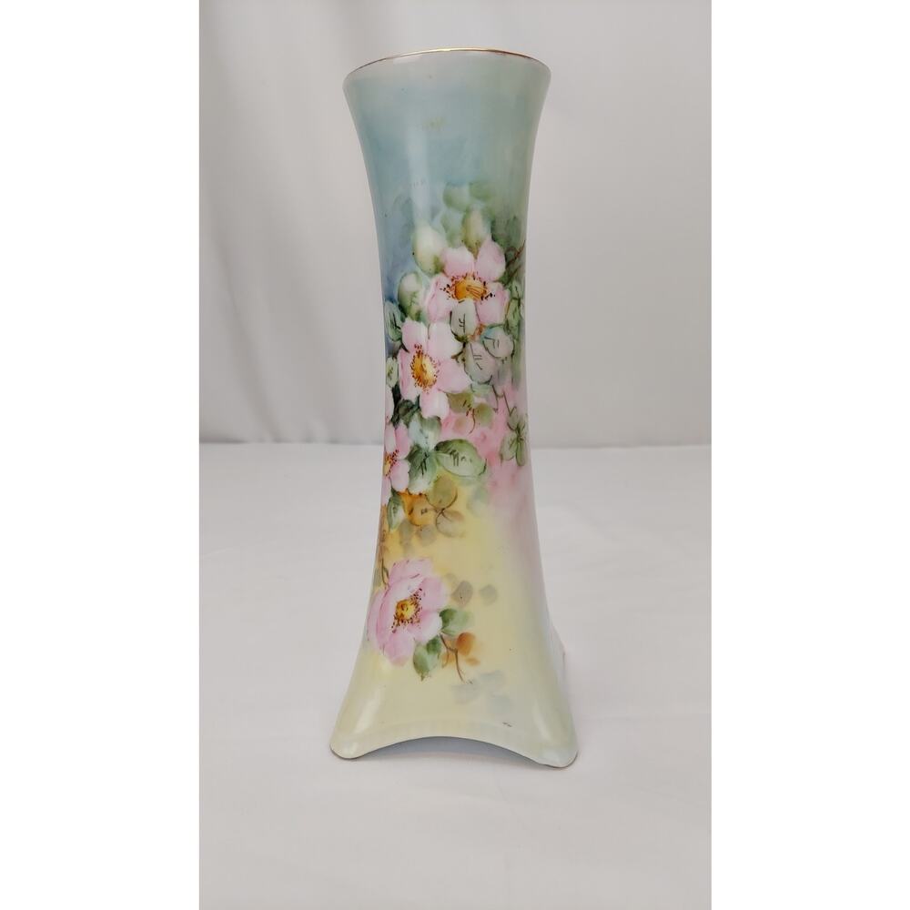 Antique Art Deco Floral Porcelain Bud Vase H&C Heinrich Selb Bavaria Germany